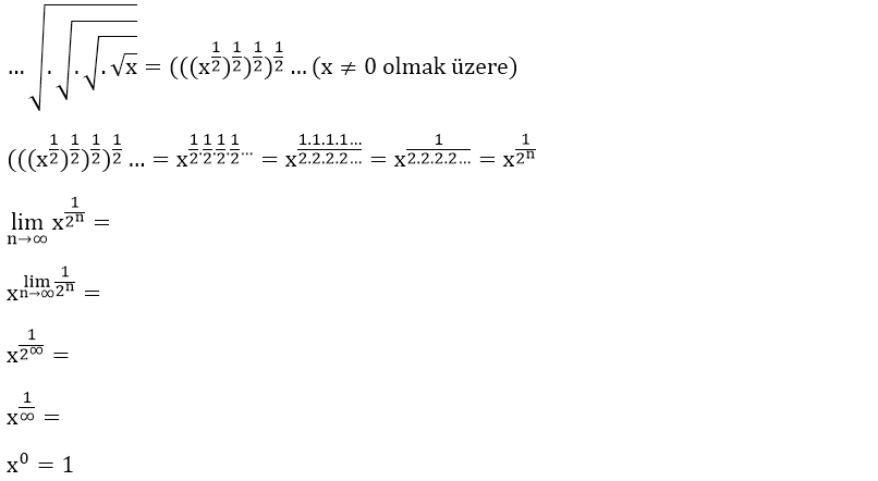 Bütün_Sayıların_Sonsuza_Kadar_Sürecek_Şekilde_Karekökünü_Alırsak__Neden_Hep_1_Sonucuna_Ulaşırız?