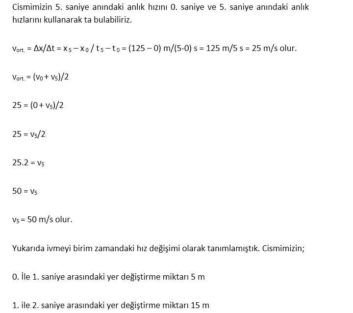 Konum,_Yer_Değiştirme,_Hız,_Ortalama_Hız,_Anlık_Hız_ve_İvme_Nedir